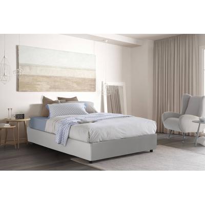 Doppelbett aus Öko-Leder weiß 140x190 cm