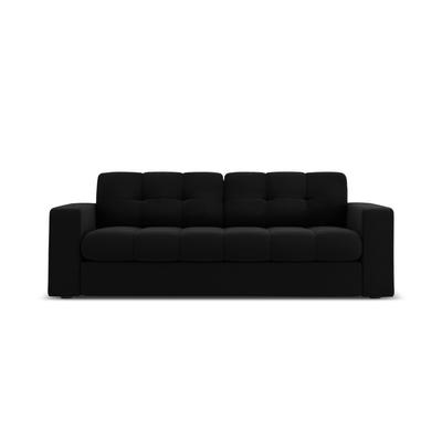 2-Sitzer Sofa aus Samt, schwarz