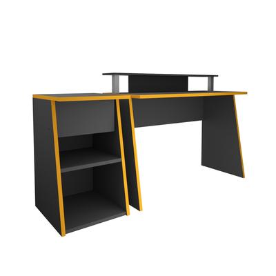 Schreibtisch Anthrazitgrau und Orange- L93 cm