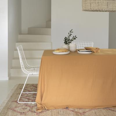 Tischdecke aus Baumwollgaze 180x180 cm, gewürzfarben