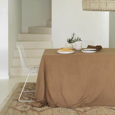 Tischdecke aus Baumwollgaze 180x310 cm, tabakbraun