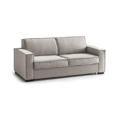 2-Sitzer festes Sofa aus Stoff taubengrau 200x95 cm