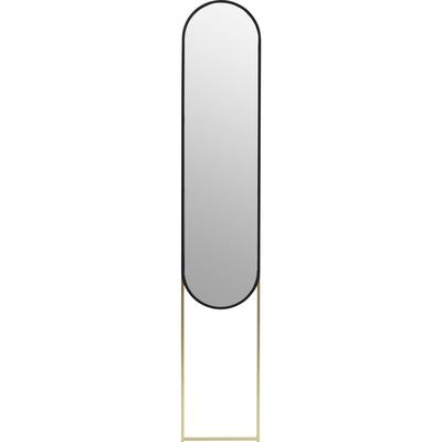 Spiegel mit Stahlrahmen, gold und schwarz, 175x32cm