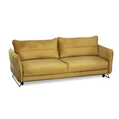Dreisitzer-Sofa aus Holz in gelb