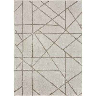 Teppich mit geometrischem Relief in beige, 160X230 cm