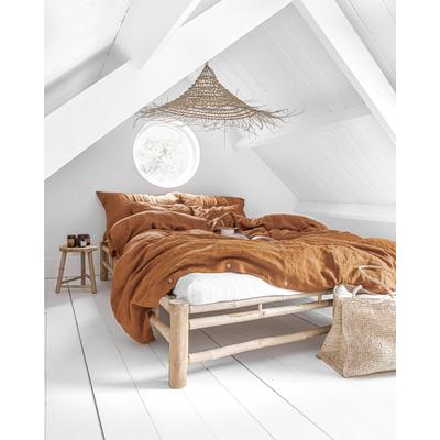 Bettbezug aus Leinen, Braun, 260x220 cm