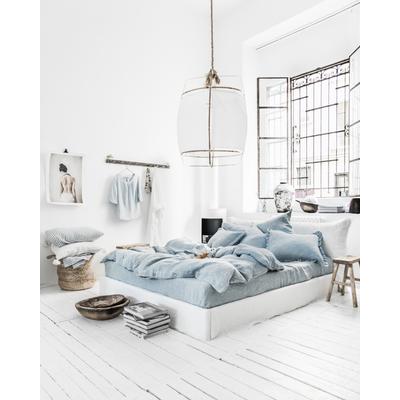 Bettbezug aus Leinen, Blau, 220x220 cm