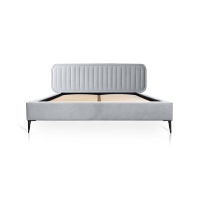 Modernes Bett aus massivem Kiefernholz und HDF-Platte 140x200 grau