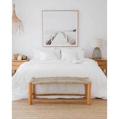 Bettbezug aus Leinen, Weiß, 200x200 cm