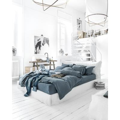 Bettbezug aus Leinen, Blau, 260x220 cm