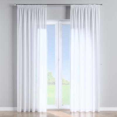 Halbtransparenter Vorhang mit Kräuselband, weiß, 130x245 cm