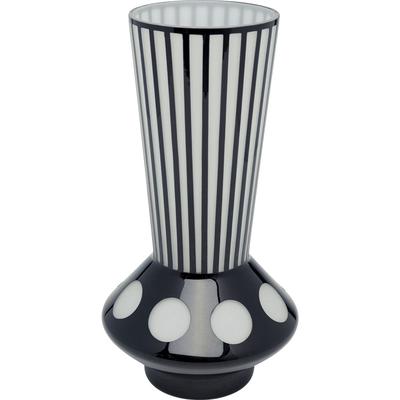 Vase aus Glas, schwarz und weiß, H40cm