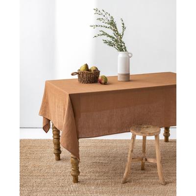 Tischdecke aus Leinen, Braun, 150x100 cm