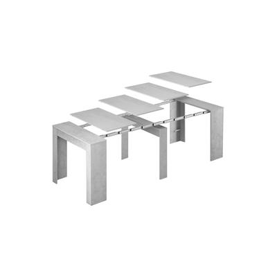 Ausziehbarer Tisch Holzeffekt grau 118x51 cm