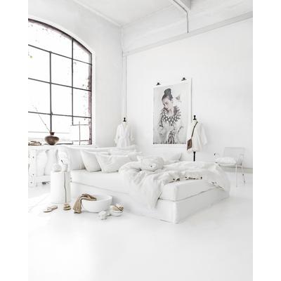 Bettbezug-Set aus Leinen, Weiß, 220x220 cm