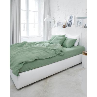 Bettbezug-Set aus Leinen, Grün, 200x220cm
