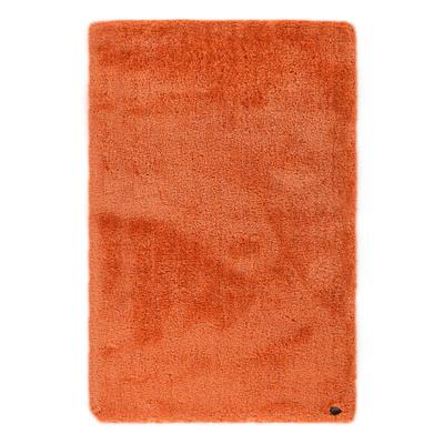 Glänzender Shaggy-Teppich - mit langem Floor - dick - orange 65x135 cm