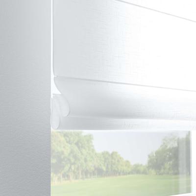 Halbtransparentes Raffrollo mit Schlaufen, weiß, 110x150 cm