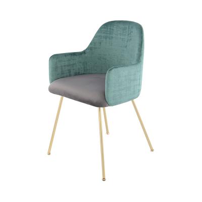 Stuhl aus Kunstleder 53 x 85 cm, Grün und Grau