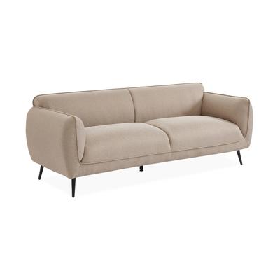 3-Sitzer-Sofa mit Stoffbezug und Metallfüßen, Beige