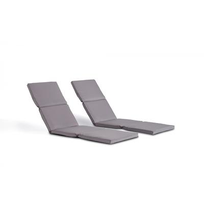 Set aus 2 Kissen für Liegestuhl, grau