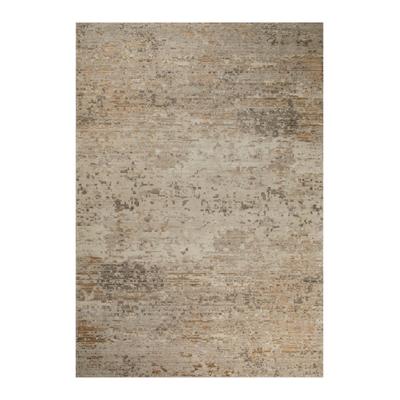 Teppich-Design aus reiner Wolle und Viskose in Reliefbeige 140x200