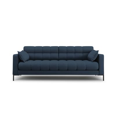 4-Sitzer Sofa aus strukturiertem Stoff blau