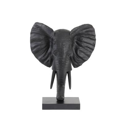 Elefant Bild aus Synthetik, schwarz