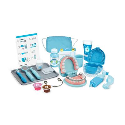 Melissa & Doug Super Smile Dentist Kit With Pretend Play Set of Teeth And Dental Accessories, 25 Pieces
