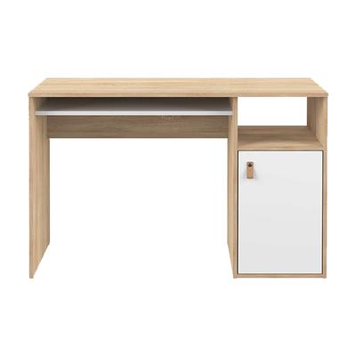 Schreibtisch 1 Nische in Holzoptik, Natur- und Weißeiche