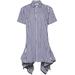 Striped Cotton Shirtdress - Blue - Sacai Dresses