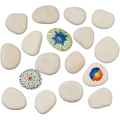 Steine zum Bemalen, flache Dekosteine, 2 kg Malsteine, Bastelsteine Kinder & Erwachsene, 4–8 cm, Image