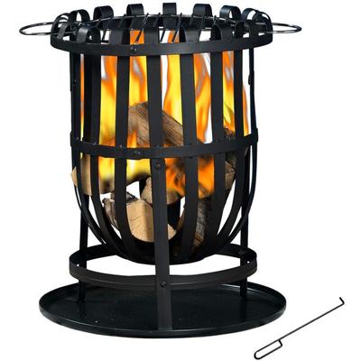 Kekai - Kohlenbecken aus Stahl Außenbereich 2 in 1mit Barbecue-Ofen-Funktion Dana 40x56 cm Grill, Image