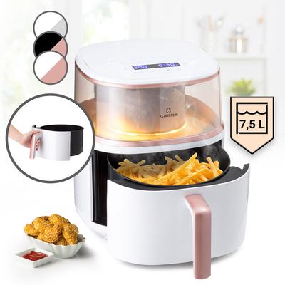 Klarstein - Heißluftfriteuse, xl Air Fryer zum Frittieren, Friteuse mit Dampffunktion,