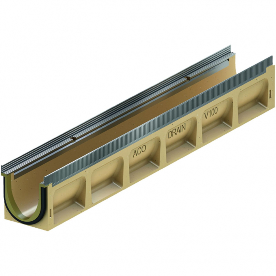 ACO Drain Multiline Seal in V100 Entwässerungsrinne ohne Sohlengefälle, Edelstahl, 0.0,1000 mm Image