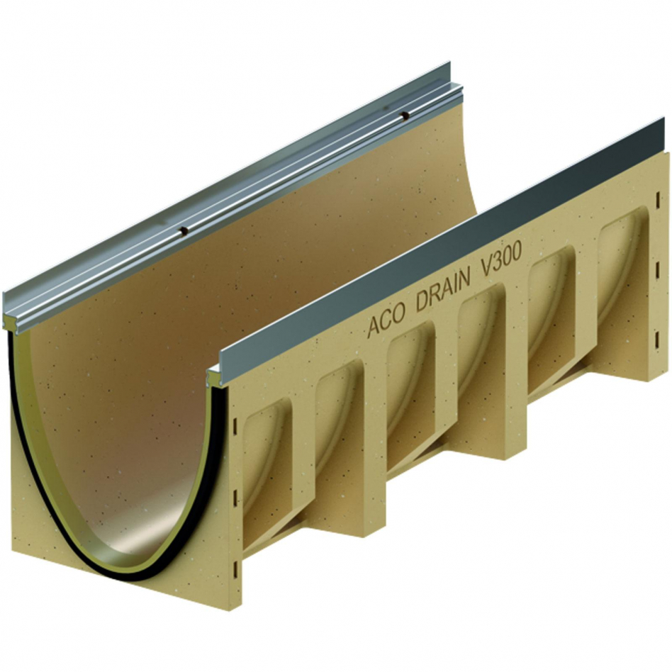 ACO Drain Multiline Seal in V300 Entwässerungsrinne ohne Sohlengefälle, Edelstahl, 1000 mm,20.0 Image