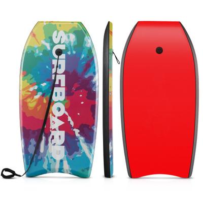 Costway 33/37/41 Inches Lightweight Body Board Boogie Board with EPS Core XPE Deck HDPE Bottom Multicolor1-S