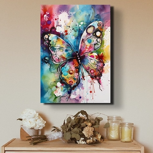 Rottweiler Pop-Art Leinwandgemälde handgemalte Wandkunst Dackel Ölgemälde handgemalte Pop-Art Leinwandgemälde handgemachte Wandkunst wunderschöne bunte Schmetterling Wandkunst Malerei Image