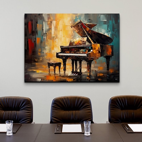 abstrakte Klavier Ölgemälde handgemachte Leinwand Wand Kunst Klavier Kunst Malerei Wand Kunst Bild für Musiker Pianist Ölgemälde Kunstwerk Grand Piano Kunstwerk Expressionist Kunstwerk Musik Kunst Image