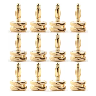 4/8/12pcs RCA Noise Stopper ,Gold Plated Speaker Binding Post Caps Hi End Brass Noise Stopper Gold Plated CA7005(g)