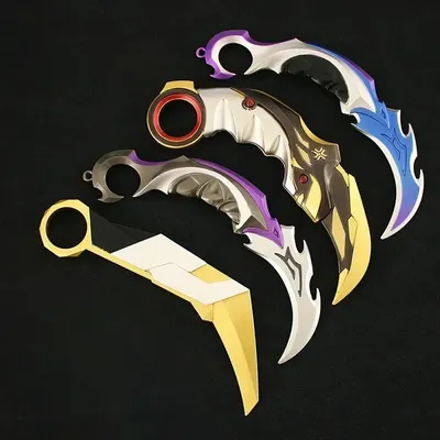 16cm Valorant Game Peripherals Karambit Prime Reaver Weapon Model Uncut Balisong Knife Toy Sword
