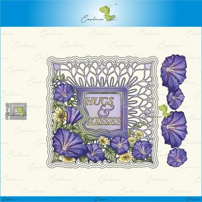 Morning glory frame metal cutting dies 2021 new diy molds Scrapbooking Paper Making die cuts crafts