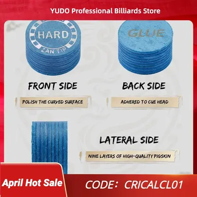 Super Zan Tip Premium billar Pool Cue 14mm Tips Standard Professional Billiard Cue & Pool Cue