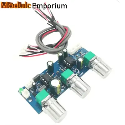 DC 10V-24V 22Hz-300Hz NE5532 Single-supply Low-pass Filter Plate Subwoofer 2.1 Channel Pre-Amplifier