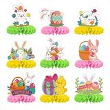 Easter Bunny Egg Party Tabletop Decoration Ornament Holiday Honeycomb Ornament Easter Ambience Sense Ornament Decoration Easter Party Tabletop Decoration Grandparent Sculpture Garden Statues People