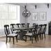Designs Indoor Home Decorative Furniture Frates 9 Piece Extendable Dining Set Black & Brown Wood (Table & 8 Chairs)