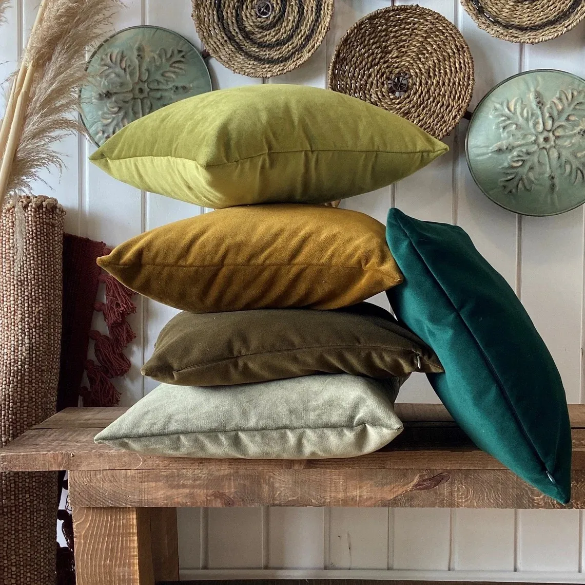 Samt-Kissenbezug, einfarbig, Dekokissenbezüge für Wohnzimmer, Sofa, dekoratives Kissen, Heimdekoration, Kissenbezug Image