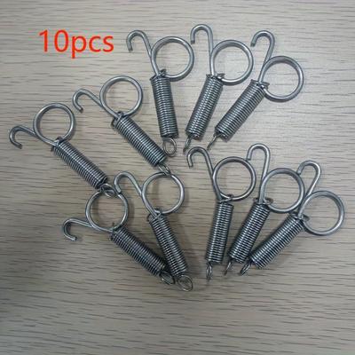 10pcs/pack Pet Cage Hooks For Cats & Dogs, Spring Bird Cage Metal Hooks, Pet Hardware Tools