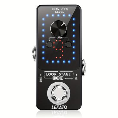 TEMU Lekato Guitar Looper Pedal Effect Pedal With Tuner Function Looper Pedal Loops 9 Loops 40 Minutes Record Time With Usb Cable And 9v 0.6a Pedal Power Supply Adapter