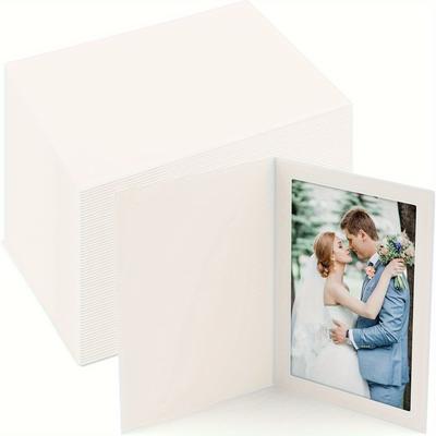 TEMU 50pcs/ Style Paper Photo Frames, 4x6 Inch Picture Display Ideal For Wedding, Graduation, Christmas & Party Memories, Easy Insert With Use Image